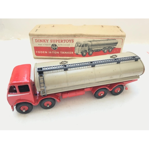 233 - A Dinky Supertoys Foden 14-Ton Tanker Boxed #504.