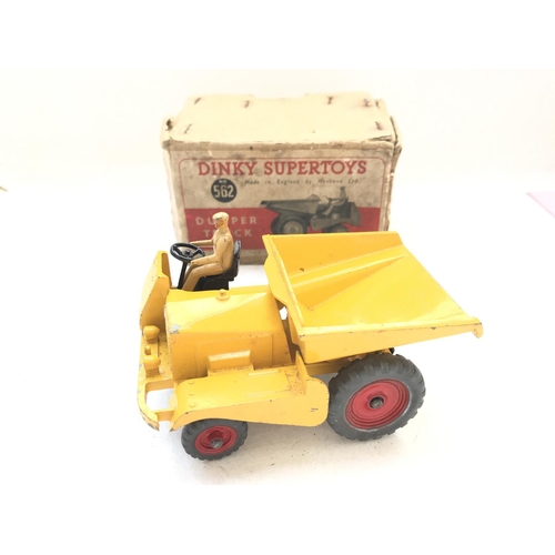 241 - A Dinky Supertoys Dumper Truck Boxed #562. Box and Truck both have Damage.