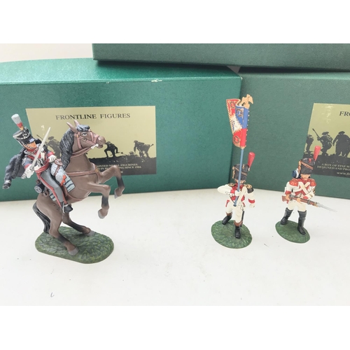 335 - 3 X Frontline Figures including #FHG5 French Horse Grenadiers .Bulger #FDG4 French Grenadiers Standa... 