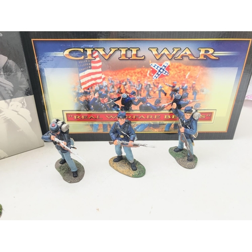 354 - 2 x Conte Collection Figures including #ACW57148 and #57107 both American Civil War. Boxed