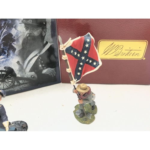 363 - 3 x Britain's Boxed Figures including #17479.#00278 and #17526. All American Civil War.