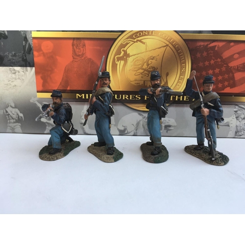 386 - Conte American Civil War. Texas Brigade Advancing set. (4 figures) Boxed. Conte American Civil War. ... 