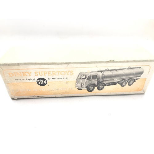 4 - A Dinky Supertoys Foden 14-Ton Tanker boxed. (Appears to be re-painted)