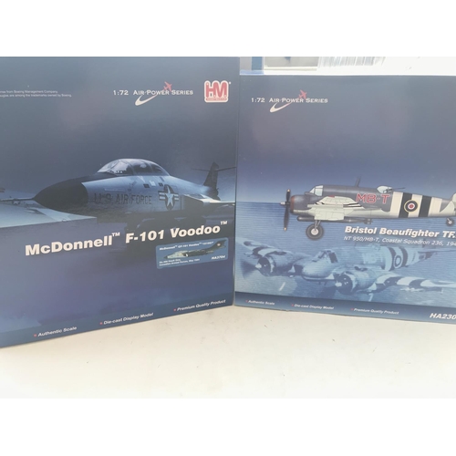 40 - A Hobbymaster McDonnell F-101 and a Hobbymaster Bristol Beaufighter both boxed.