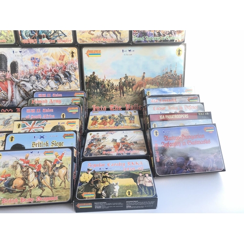 444 - Collection of 29 Boxes of Strelets Plastic Crimean & Other Figures including 2 Battlesets. Into the ... 