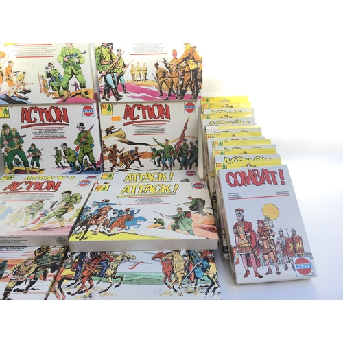 445 - Collection of 28 Boxes of ESCI/A-Toys Plastic Soldiers including WWII. Napoleonic. ACW. Romans. Zulu... 