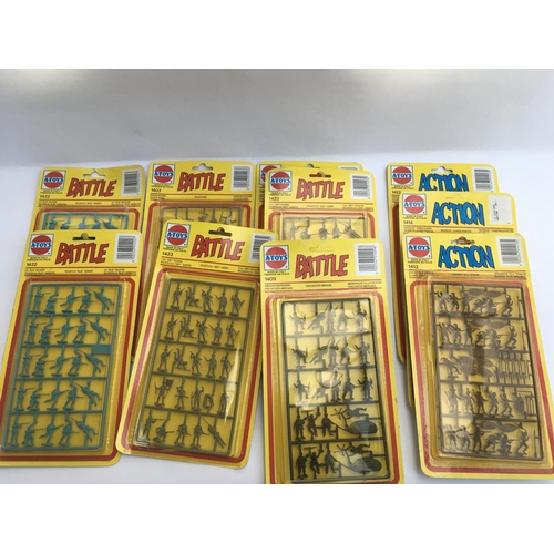 445 - Collection of 28 Boxes of ESCI/A-Toys Plastic Soldiers including WWII. Napoleonic. ACW. Romans. Zulu... 