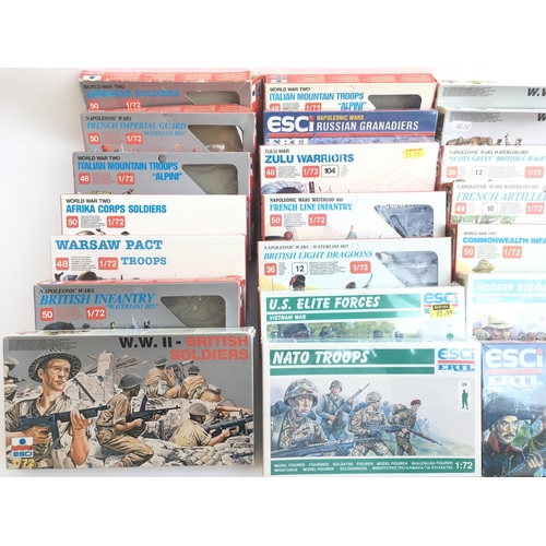 446 - Collection of 30 Boxes of ESCI Plastic Figures including WWII. Napoleonic. ACW & Crimean.