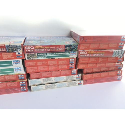 446 - Collection of 30 Boxes of ESCI Plastic Figures including WWII. Napoleonic. ACW & Crimean.