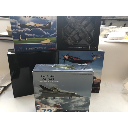 50 - A collection of 5 diecast model aircraft all boxed.