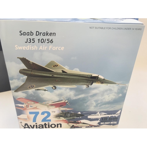 50 - A collection of 5 diecast model aircraft all boxed.