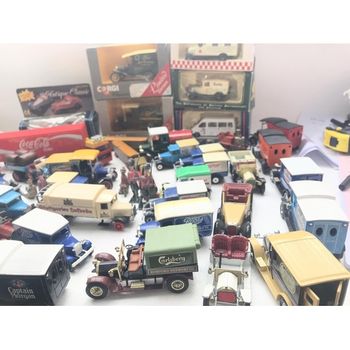 506 - A Box Containing a collection of Diecast vehicles and soliders. Including Matchbox and Corgi. (Some ... 