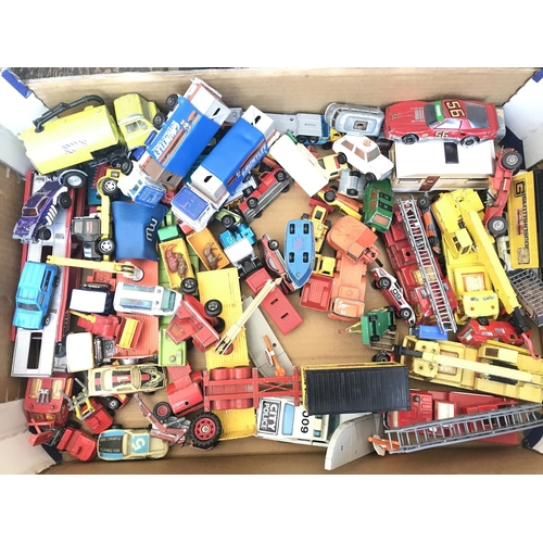 511 - A Box containing a collection of Playworn Corgi Diecast Vehicles.