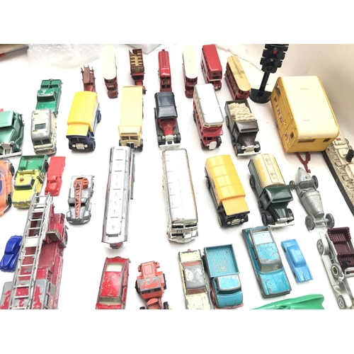 534 - A collection of Die cast playworn vehicles including Lesney.Corgi. Matchbox ect.