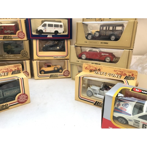 541 - A Collection of Lledo Days Gone Vehicles. Matchbox Models of Yesteryear and 2 X Buragos. All boxed.