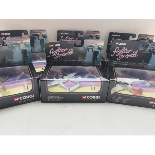 60 - A collection of 6 Corgi 'Fighter Scramble' models boxed.