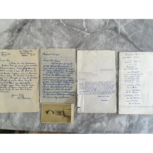 1 - 1882 Earliest Ever Tottenham Football Memorabilia: A small hand written accounts book listing first ... 