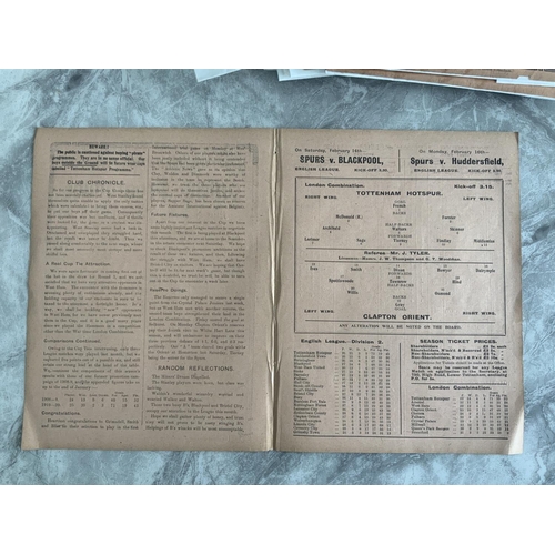 101 - 1919/1920 Tottenham Reserves v Clapton Orient Football Programme: London Combination dated 9 2 1920.... 