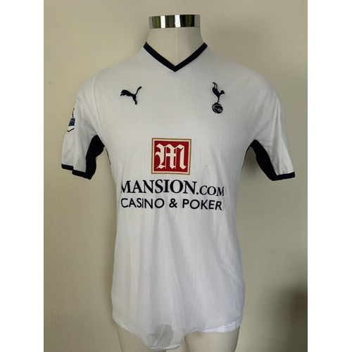 255 - Hutton Tottenham 2008/2009 Match Worn Football Shirt: Short sleeve white Puma shirt in very good con... 