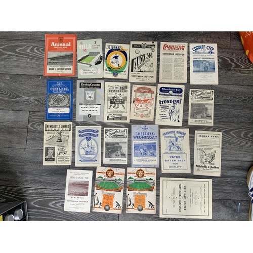 370 - Tottenham 52/53 Away Football Programmes: For full list see online picture. Overall fair/good with 4... 