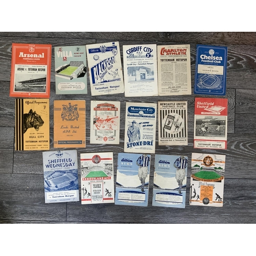 371 - Tottenham 53/54 Away Football Programmes: For full list see online picture. Overall fair/good with 4... 