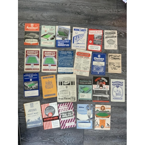 374 - Tottenham 56/57 Away Football Programmes: For full list see online picture. Overall good with Hudder... 