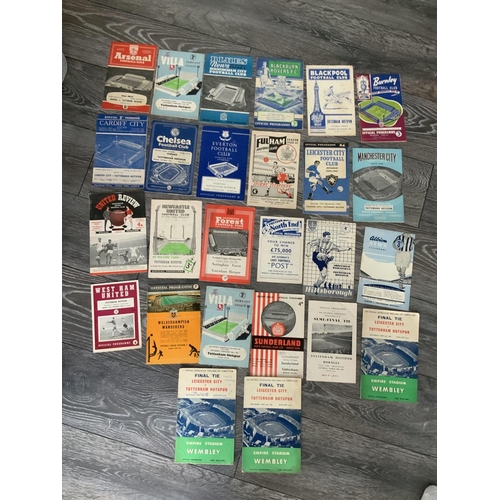 378 - Tottenham 60/61 Double Season Away Football Programmes: For full list see online picture. Overall go... 