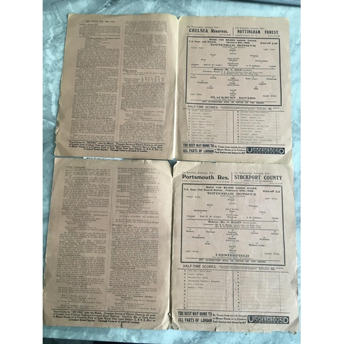401 - 37/38 Tottenham FA Cup Football Programmes: Matches v Chesterfield and Blackburn. Neither have writi... 