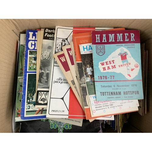49 - Tottenham Away Football Programme Box: Majority 60s onwards with a few big match and non league. Qua... 