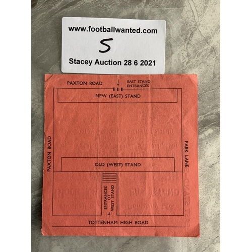 5 - 1961 Charity Shield Football Ticket: Tottenham v FA X1 played at Spurs in excellent condition. Very ... 