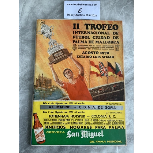 6 - 1970 Majorca Tournament Programme Cologne v Tottenham: 44 page pre season programme in very good con... 