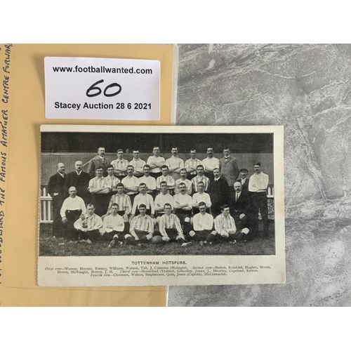 60 - 1903/1904 Tottenham Football Team Group Postcard: Original postcard in excellent condition with penc... 