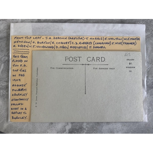 62 - 1909 Tottenham Cup Team Group Football Postcard: Good condition issued by Jones of Tottenham with no... 