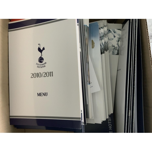 69 - Tottenham Football Menus: A collection from around 2008 - 2013. Quality produced menu has match deta... 