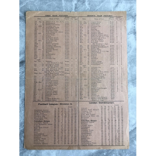 82 - 1938/39 Navy + Marines v Royal Air Force Football Programme: Played at Tottenham for the Inter Servi... 