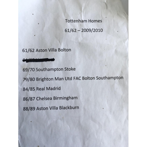 9 - Tottenham Home Football Programme Collection: Near complete run from 61/62 to 2009/2010. 49 seasons ... 