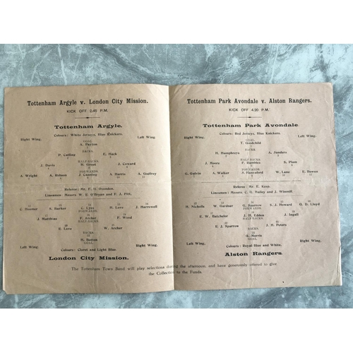 94 - 1920/1921 Tottenham Charity Cup Semi Finals Football Programme: Played at Tottenham who hosted both ... 
