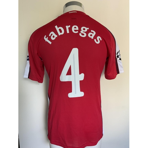 749 - 2009/2010 Fabregas Arsenal Match Worn Football Shirt: Champions League match v Olympiakos on 29 9 20... 