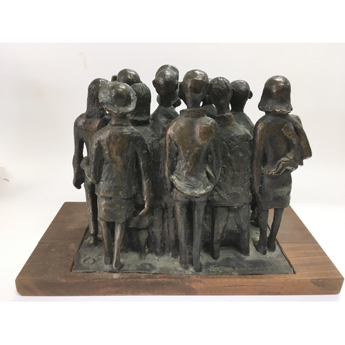 850 - Catharni Stern 1925-2015. A bronze sculpture figure group dated 1975. An artist of some merit Cathar... 