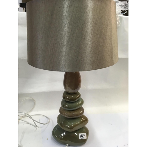 907 - A modern ceramic pebble style lamp - NO RESERVE