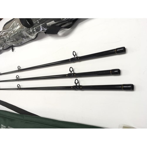 Three fishing rods. New. Tenax Classic 360 Ocean 50 2 x Rovex John Wilson  12 Quattro Avon Quiver.