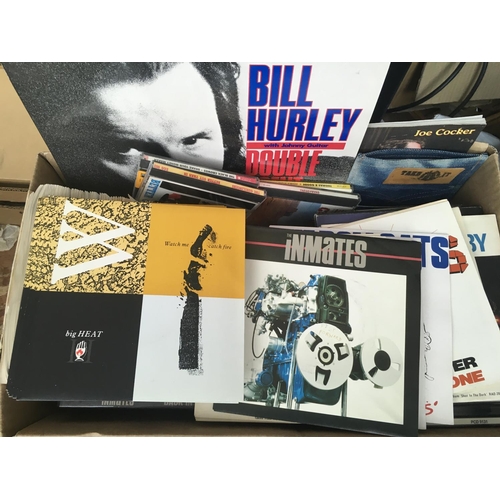 154 - A box of Bill Hurley & The Inmates records and a collection of indie alternative CDs.