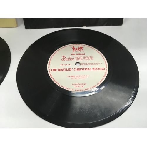 3 - The first two Beatles Christmas flexi discs, both in excellent condition.