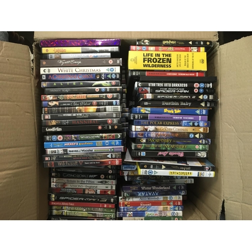 307 - A large box of DVDs including films and TV series.