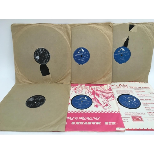 321 - A collection of Elvis 78s comprising many blue HMV labels.