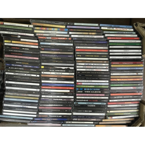 327 - Five boxes of approx 700 CDs, various artists.