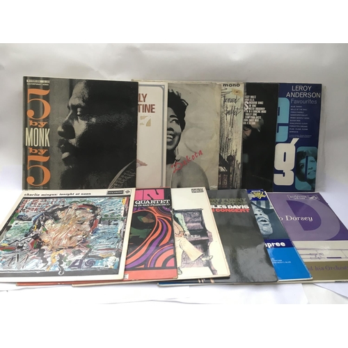 329 - Twelve jazz LPs by various artists including Thelonious Monk, Charlie Mingus, The Charles Lloyd Quar... 