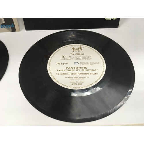 4 - The Beatles third and fourth Christmas flexi discs with newsletter inserts, both in excellent condit... 