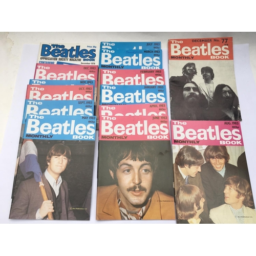 540 - A collection of Beatles book monthlies, mostly 1970s and 80s reprints plus the original final magazi... 