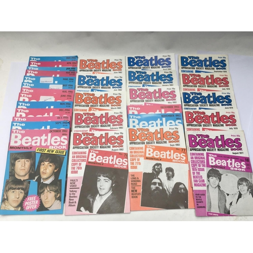 540 - A collection of Beatles book monthlies, mostly 1970s and 80s reprints plus the original final magazi... 